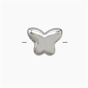 Copper Butterfly Beads Platinum Plated, approx 9-12mm