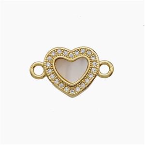 Copper Pendant Pave Zircon, Gold Plated, approx 12mm