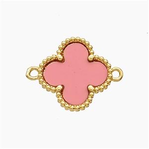 Copper Pendant Pave Zircon, Gold Plated, approx 15.5mm
