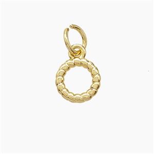 Copper Circle Pendant Gold Plated, approx 7.5mm