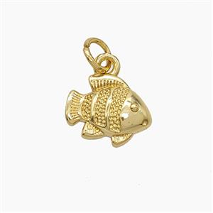 Copper Fish Pendant Gold Plated, approx 10-12mm