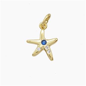Copper Pendant Pave Zircon, Gold Plated, approx 10mm