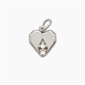 Copper Pendant Pave Zircon, Gold Plated, approx 9mm