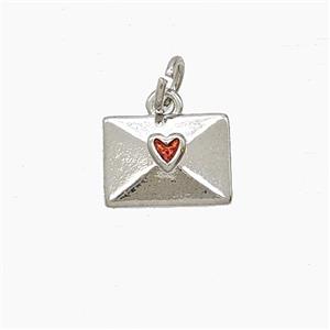 Copper Pendant Pave Zircon, Gold Plated, approx 8-11mm