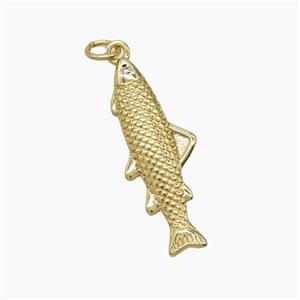 Copper Fish Pendant Gold Plated, approx 10.5-26mm