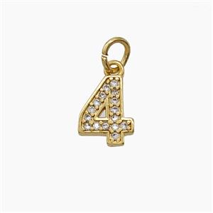 Copper Pendant Pave Zircon, Gold Plated, approx 4-10mm