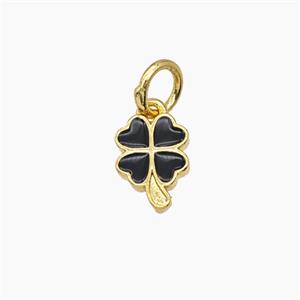 Enamel Copper Pendant, Gold Plated, approx 6-8mm