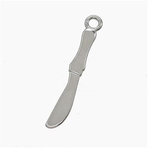 Copper Tableknife Pendant Platinum Plated, approx 4-25mm