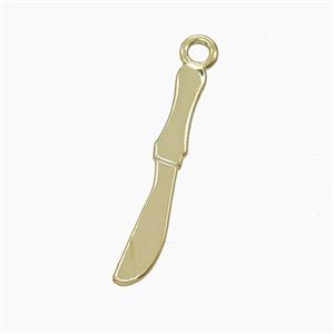 Copper Tableknife Pendant Gold Plated, approx 4-25mm