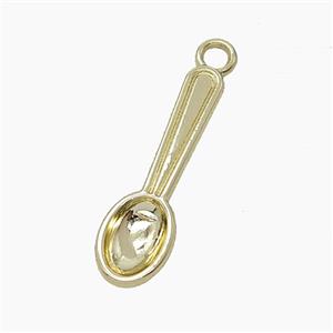 Copper Spoon Pendant Gold Plated, approx 4-25mm