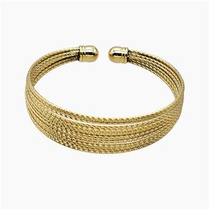 Copper Bangle Gold Plated, approx 7-16mm, 50-55mm dia