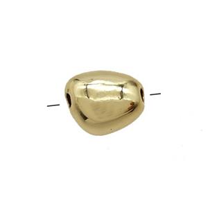 Copper Potato Beads Gold Plated, approx 9.5-11.5mm