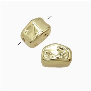 Copper Pendant Pave Zircon, Gold Plated, approx 8-13mm