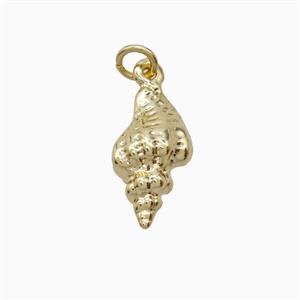 Copper Pendant Pave Zircon, Gold Plated, approx 10-18mm