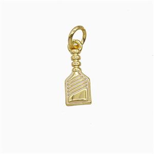 Copper Pendant Pave Zircon, Gold Plated, approx 5-12mm