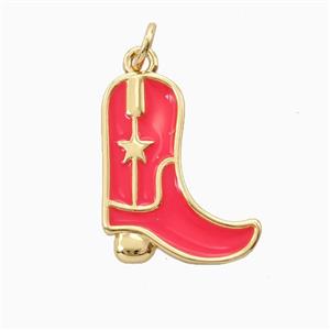 Copper Pendant Pave Zircon, Gold Plated, approx 15-18mm