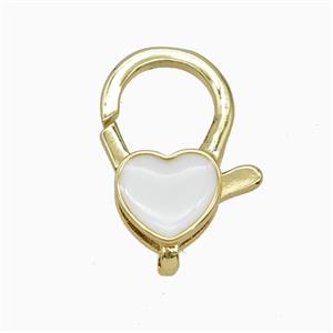 Copper Clasp Pave Zircon, Gold Plated, approx 13-20mm