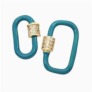 Copper Clasp Pave Zircon, Gold Plated, approx 13-24mm