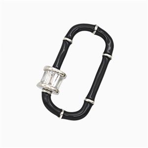 Copper Clasp Pave Zircon, Gold Plated, approx 14-30mm