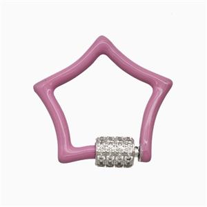 Copper Clasp Pave Zircon, Gold Plated, approx 24mm