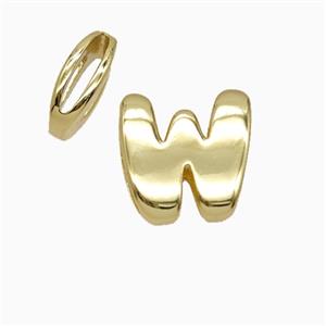 Copper letter Bead, Gold Plated, approx 8-14mm, 1.6-10mm hole