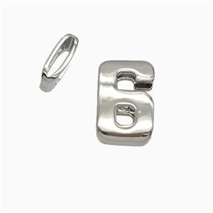 Copper letter Bead, Gold Plated, approx 5-14mm, 1.6-10mm hole