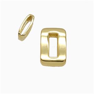 Copper letter Bead, Gold Plated, approx 5-14mm, 1.6-10mm hole