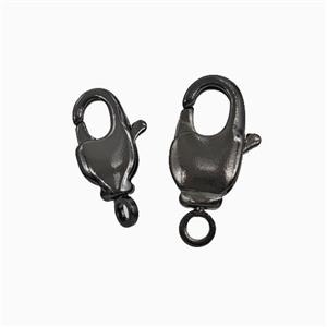 Copper Lobster Clasp Black Plated, approx 11mm