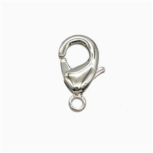 Copper Connector Clasp, Platinum Plated, approx 12mm