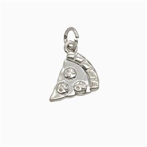 Copper Pendant, Platinum Plated, approx 10-12mm