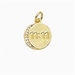 Copper Pendant, Platinum Plated, approx 12mm