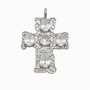 Copper Pendant, Platinum Plated, approx 30-40mm