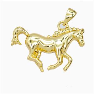 Copper Horse Pendant Gold Plated, approx 16-27mm
