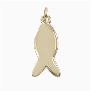 Copper Fish Pendant Gold Plated, approx 10-20mm