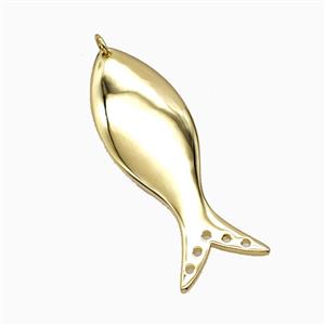 Copper Fish Pendant Gold Plated, approx 17-50mm