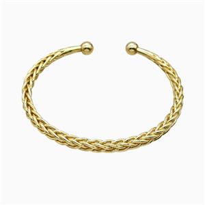 Copper Bangle Gold Plated, approx 5mm, 55-60mm dia