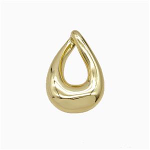 Copper Teardrop Pendant Gold Plated, approx 12-18mm