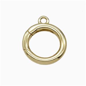 Copper Carabiner Clasp Gold Plated, approx 15mm