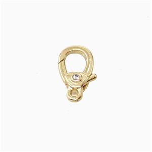 Copper Lobster Clasp Gold Plated, approx 6-9mm