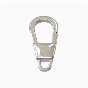 Copper Carabiner Clasp Platinum Plated, approx 12-25mm