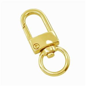 Copper Carabiner Clasp Gold Plated, approx 15-40mm