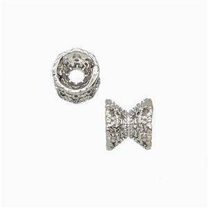 Copper Beadcaps Double Platinum Plated, approx 6mm