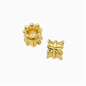 Copper Beadcaps Double Gold Plated, approx 6mm