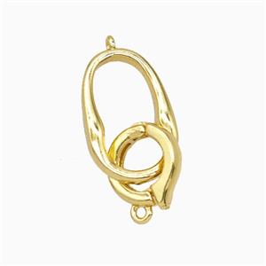 Copper Clasp Gold Plated, approx 10-16mm, 9mm