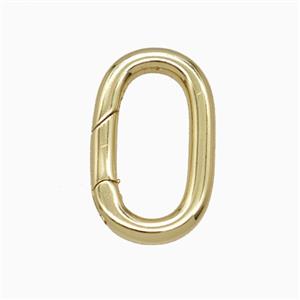 Copper Carabiner Clasp Gold Plated, approx 12-19mm