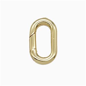 Copper Carabiner Clasp Gold Plated, approx 9-16mm
