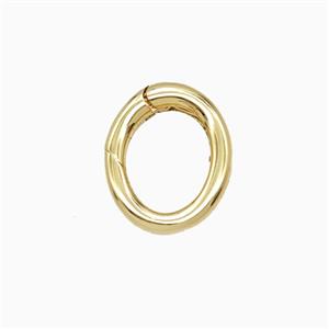 Copper Carabiner Clasp Gold Plated, approx 11-14mm