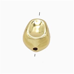 Copper Bead Gold Plated, approx 12-16mm