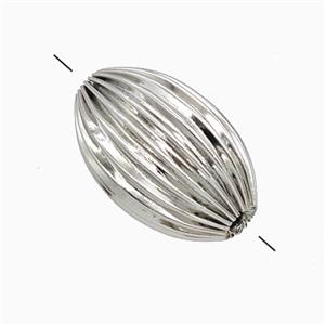 Copper Rice Beads Platinum Plated, approx 13-20mm