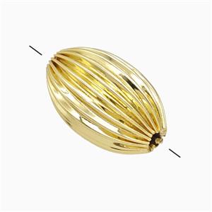 Copper Rice Beads Gold Plated, approx 13-20mm